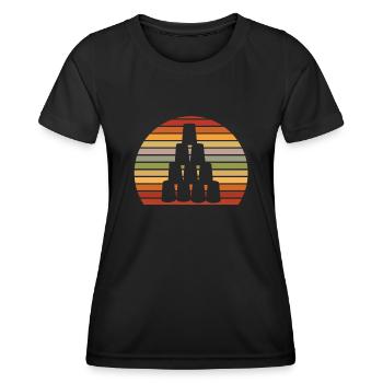 Stapeln Von Bechern Speed Stacker - Frauen Funktions-T-Shirt - Schwarz - Vorne - AI Model Female 172 light (172cm)