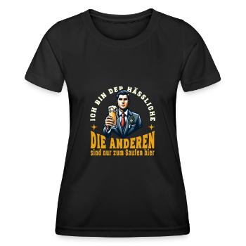 I'm the ugly bachelor party, the others just for the - Women's Functional T-Shirt - black - Front - AI Model Female 172 light (172cm)