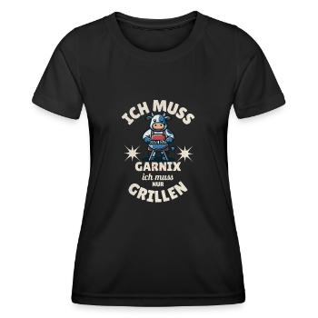 Je dois Garnix, j’ai juste besoin de dire le cricket - T-shirt sport Femme - noir - Devant - AI Model Female 172 light (172cm)
