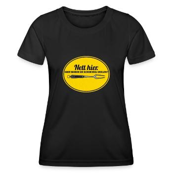 Nice here but they have already been to a barbecue - Women's Functional T-Shirt - black - Front - AI Model Female 172 light (172cm)