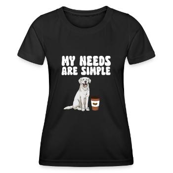 Labrador Retriever blanc Labrador Labrador blanc - T-shirt sport Femme - noir - Devant - AI Model Female 172 light (172cm)