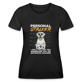 White Labrador Retriever White Lab - Women's Functional T-Shirt - black - Front - AI Model Female 172 light (172cm)