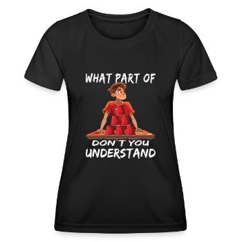 Stapeln Von Bechern Speed Stacker - Frauen Funktions-T-Shirt - Schwarz - Vorne - AI Model Female 172 light (172cm)