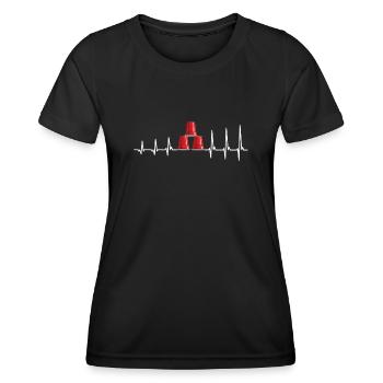 Stapeln Von Bechern Speed Stacker - Frauen Funktions-T-Shirt - Schwarz - Vorne - AI Model Female 172 light (172cm)