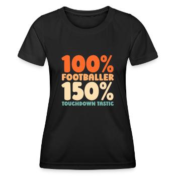 Football américain - T-shirt sport Femme - noir - Devant - AI Model Female 172 light (172cm)