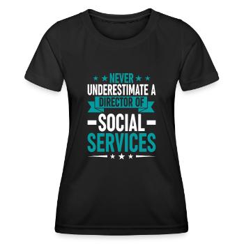 Unique artistic design on the theme - Women's Functional T-Shirt - black - Front - AI Model Female 172 light (172cm)