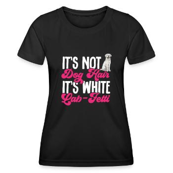 Labrador Retriever blanc Labrador Labrador blanc - T-shirt sport Femme - noir - Devant - AI Model Female 172 light (172cm)