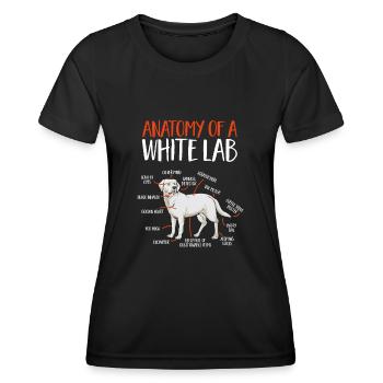 Labrador Retriever blanc Labrador Labrador blanc - T-shirt sport Femme - noir - Devant - AI Model Female 172 light (172cm)