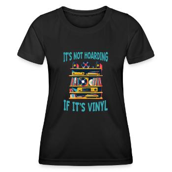 Ce n’est pas de la thésaurisation s’il s’agit d’un vinyle de collection - T-shirt sport Femme - noir - Devant - AI Model Female 172 light (172cm)