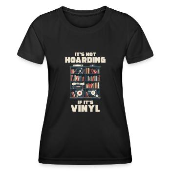 Ce n’est pas de la thésaurisation s’il s’agit d’un vinyle de collection - T-shirt sport Femme - noir - Devant - AI Model Female 172 light (172cm)