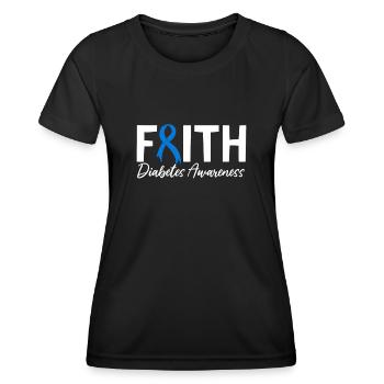 Drôle diabétique inutile Pancréas Diabète T1D - T-shirt sport Femme - noir - Devant - AI Model Female 172 light (172cm)
