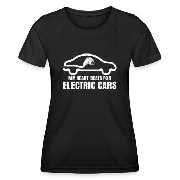 Véhicule électrique Voiture électrique - T-shirt sport Femme - noir - Devant - AI Model Female 172 light (172cm)