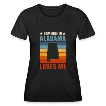 Jemand in Alabama liebt mich - Frauen Funktions-T-Shirt - Schwarz - Vorne - AI Model Female 172 light (172cm)
