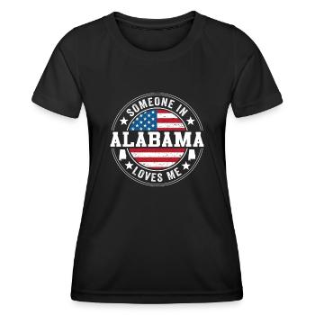 Jemand in Alabama liebt mich - Frauen Funktions-T-Shirt - Schwarz - Vorne - AI Model Female 172 light (172cm)