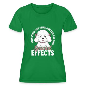 My poodle has no quirks dog mistress master - Women's Functional T-Shirt - kelly green - Front - AI Model Female 172 dark (172cm)