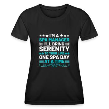 SPA Manager Job Wellness Funny SPA Management Sayi - Women's Functional T-Shirt - black - Front - AI Model Female 172 light (172cm)