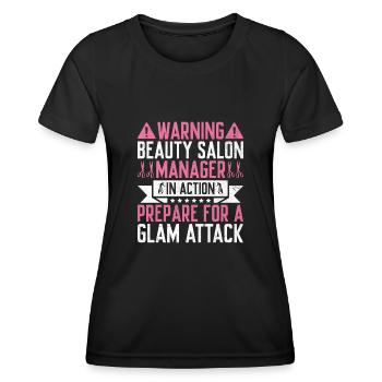 Gestionnaire de SPA Emploi Bien-être Drôle Gestion de SPA Sayi - T-shirt sport Femme - noir - Devant - AI Model Female 172 light (172cm)