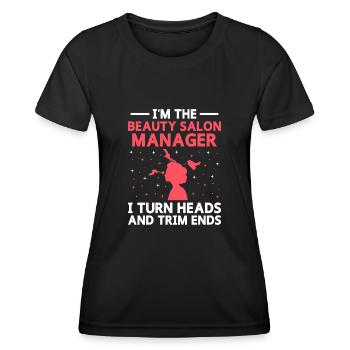 SPA Manager Job Wellness Funny SPA Management Sayi - Women's Functional T-Shirt - black - Front - AI Model Female 172 light (172cm)