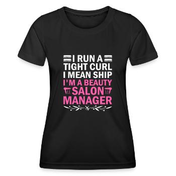 SPA Manager Job Wellness Funny SPA Management Sayi - Women's Functional T-Shirt - black - Front - AI Model Female 172 light (172cm)