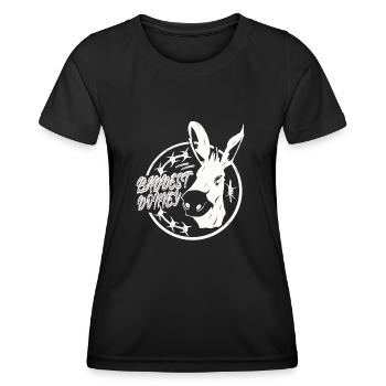 Der schlimmste Esel - Frauen Funktions-T-Shirt - Schwarz - Vorne - AI Model Female 172 light (172cm)