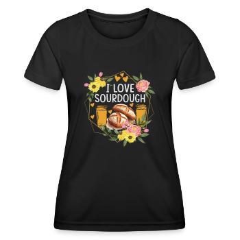 Des marchands de levain, des boulangers de levure passionnés par la pâtisserie - T-shirt sport Femme - noir - Devant - AI Model Female 172 light (172cm)