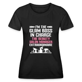 SPA Manager Job Wellness Funny SPA Management Sayi - Women's Functional T-Shirt - black - Front - AI Model Female 172 light (172cm)