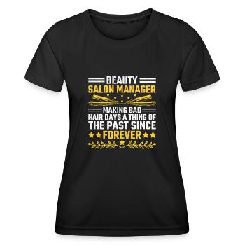 SPA Manager Job Wellness Funny SPA Management Sayi - Women's Functional T-Shirt - black - Front - AI Model Female 172 light (172cm)