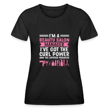 SPA Manager Job Wellness Funny SPA Management Sayi - Women's Functional T-Shirt - black - Front - AI Model Female 172 light (172cm)