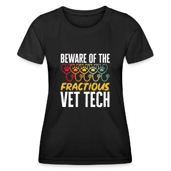 Vet Tech Veterinary Veterinary Technician - Women's Functional T-Shirt - black - Front - AI Model Female 172 light (172cm)