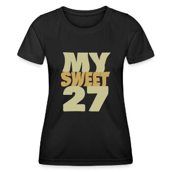 27 - T-shirt sport Femme - noir - Devant - AI Model Female 172 light (172cm)