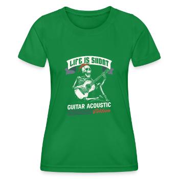 Acoustic Guitar - Women's Functional T-Shirt - kelly green - Front - AI Model Female 172 dark (172cm)