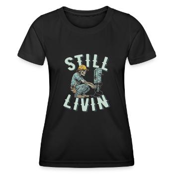 Electrician, Electronics Technician - Women's Functional T-Shirt - black - Front - AI Model Female 172 light (172cm)