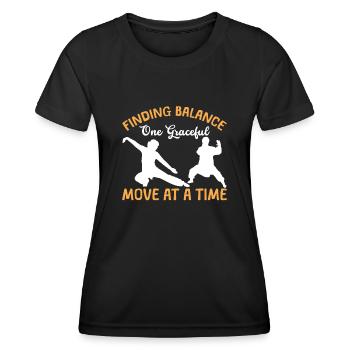 Mit Einer Anmutigen Bewegung Nach Der Anderen Das - Frauen Funktions-T-Shirt - Schwarz - Vorne - AI Model Female 172 light (172cm)