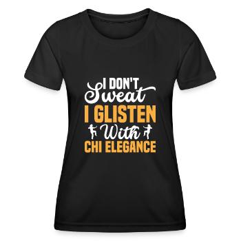 Art du Tai Chi pour les grands-pères, art martial Tai Chi - T-shirt sport Femme - noir - Devant - AI Model Female 172 light (172cm)