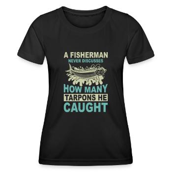 Tarpon Fishing Fishing Fisherman Anglers - Frauen Funktions-T-Shirt - Schwarz - Vorne - AI Model Female 172 light (172cm)