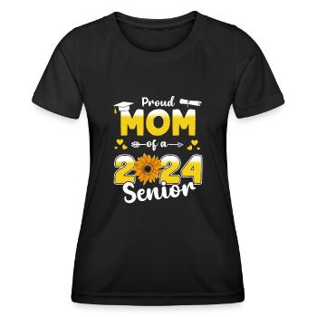 Proud mom of a class of 2024 graduate senior - Women's Functional T-Shirt - black - Front - AI Model Female 172 light (172cm)