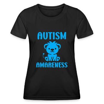 sensibilisation à l'autisme autiste - T-shirt sport Femme - noir - Devant - AI Model Female 172 light (172cm)