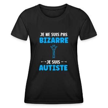 sensibilisation à l'autisme autiste - T-shirt sport Femme - noir - Devant - AI Model Female 172 light (172cm)