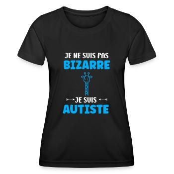 sensibilisation à l'autisme autiste - T-shirt sport Femme - noir - Devant - AI Model Female 172 light (172cm)