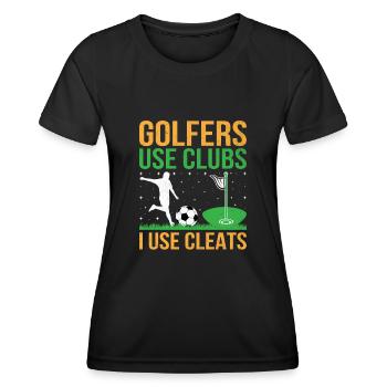 Footgolf Player Foot Golf Playing Footgolfers Foot - Women's Functional T-Shirt - black - Front - AI Model Female 172 light (172cm)