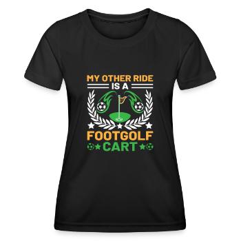 Footgolf Player Foot Golf Playing Footgolfers Foot - Women's Functional T-Shirt - black - Front - AI Model Female 172 light (172cm)