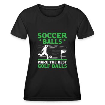 Footgolf Player Foot Golf Playing Footgolfers Foot - Women's Functional T-Shirt - black - Front - AI Model Female 172 light (172cm)
