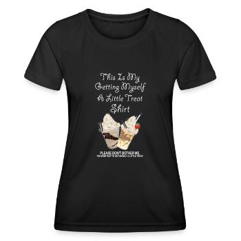 Dessert crémeux au sundae Ne me dérangez pas - T-shirt sport Femme - noir - Devant - AI Model Female 172 light (172cm)