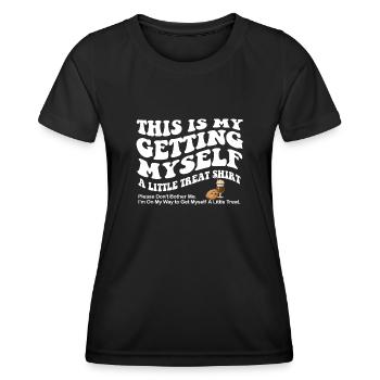Dessert crémeux au sundae Ne me dérangez pas - T-shirt sport Femme - noir - Devant - AI Model Female 172 light (172cm)
