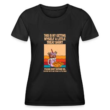 Dessert crémeux au sundae Ne me dérangez pas - T-shirt sport Femme - noir - Devant - AI Model Female 172 light (172cm)