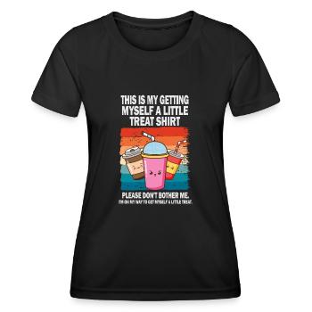 Dessert crémeux au sundae Ne me dérangez pas - T-shirt sport Femme - noir - Devant - AI Model Female 172 light (172cm)