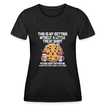 Dessert crémeux au sundae Ne me dérangez pas - T-shirt sport Femme - noir - Devant - AI Model Female 172 light (172cm)