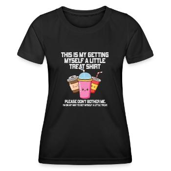 Dessert crémeux au sundae Ne me dérangez pas - T-shirt sport Femme - noir - Devant - AI Model Female 172 light (172cm)