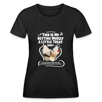 Dessert crémeux au sundae Ne me dérangez pas - T-shirt sport Femme - noir - Devant - AI Model Female 172 light (172cm)