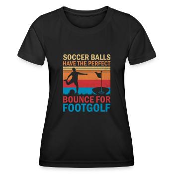 Footgolf Player Foot Golf Playing Footgolfers Foot - Women's Functional T-Shirt - black - Front - AI Model Female 172 light (172cm)